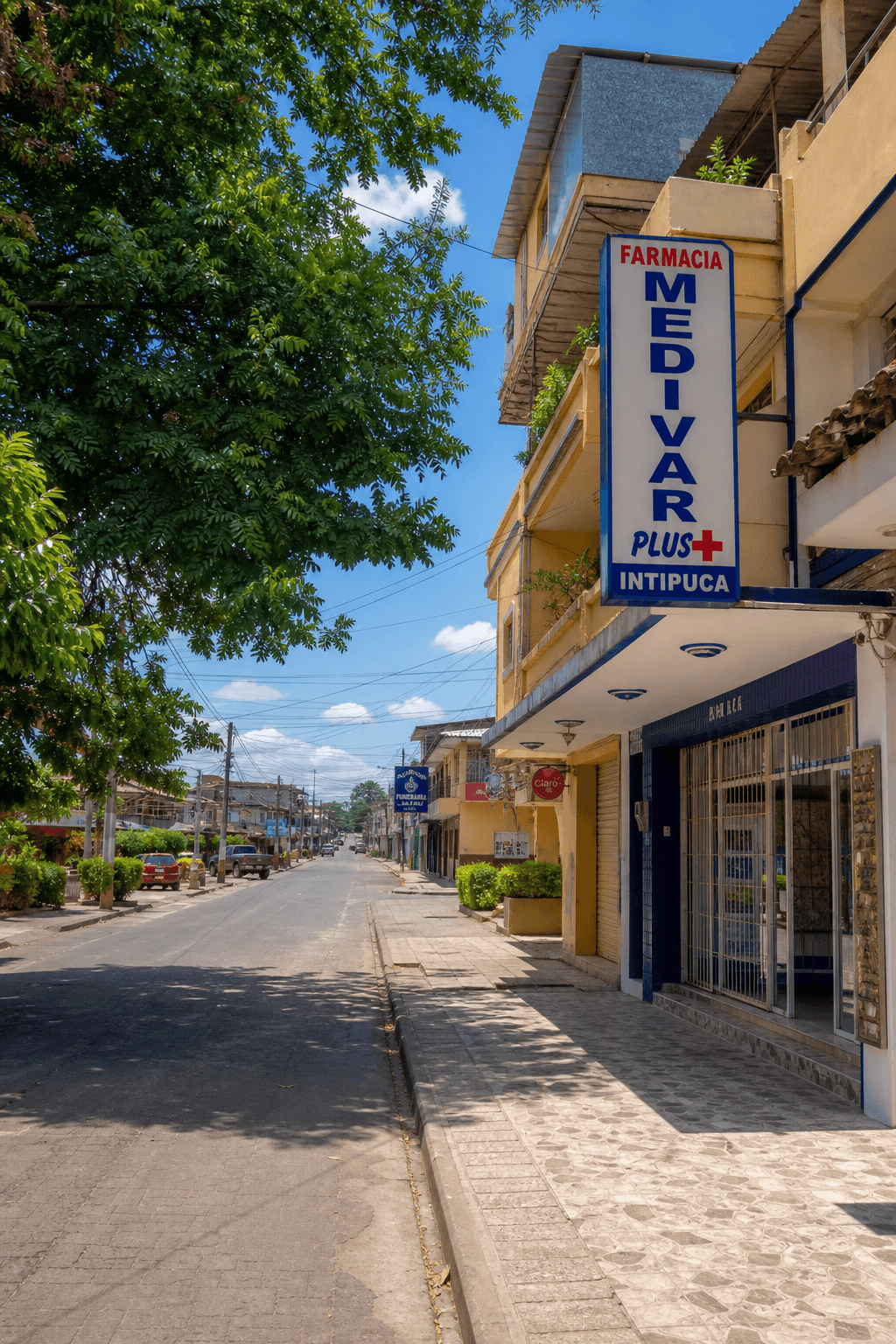 Calle Principal and Farmacia Medivar Plus Intipucá